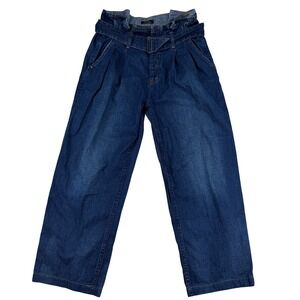 VTG Polo Ralph Lauren High Waisted straight Leg Belted Denim Jeans Wmns Size 25